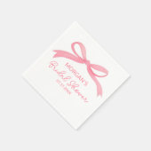 結び目ピンクブライダルシャワー スタンダードカクテルナプキン (角)