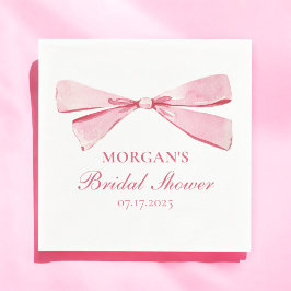 結び目ピンクブライダルシャワー スタンダードカクテルナプキン
