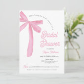 結び目ピンクボウテーマブライダルシャワー 招待状 (スタンド正面)