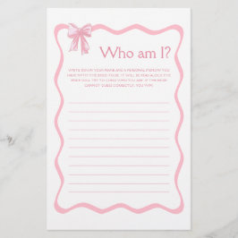 結び目ピンクボウブライダルシャワーゲーム