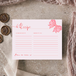 結び目ピンクボウブライダルシャワーレシピ