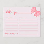 結び目ピンクボウブライダルシャワーレシピ (正面)