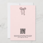 結び目ピンクボウブライダルシャワー招待状 招待状 (裏面)