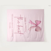 結び目ピンクボウブライダルシャワー タペストリー (正面(横))