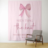 結び目ピンクボウブライダルシャワー タペストリー (インサイチュ)