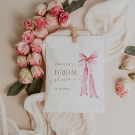 結び目ピンクボウブライダルシャワー フェイバーバッグ