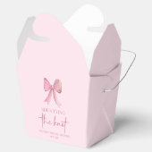 結び目ピンクボウブライダルシャワー フェイバーボックス (オープン)