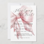 結び目ピンクボウブライダルシャワー 招待状 (正面)