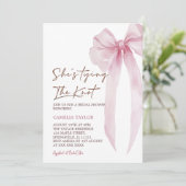 結び目ピンクボウブライダルシャワー 招待状 (スタンド正面)