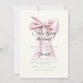 結び目ピンクボウブライダルシャワー 招待状 (正面)