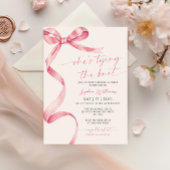 結び目ピンクボウブライダルシャワー 招待状