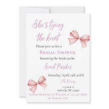 結び目ピンクボウブライダルシャワー