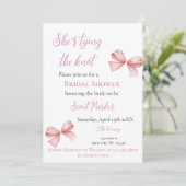 結び目ピンクボウブライダルシャワー 招待状 (スタンド正面)