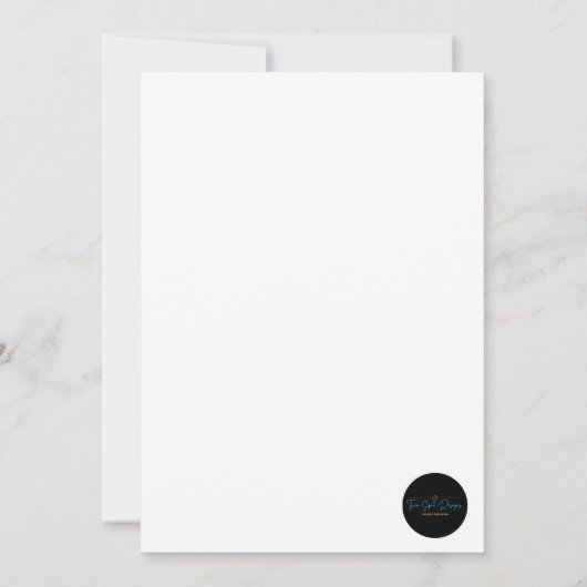 結び目ピンクボウブライダルシャワー 招待状 (裏面)