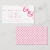 結び目ピンクボウレシピ エンクロージャーカード (正面/裏面)
