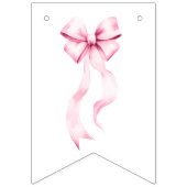 結び目ピンクリボンブライダルシャワー バンティングフラッグ (第1の旗)