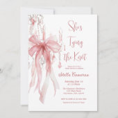 結び目ピンクリボンブライダルシャワー 招待状 (正面)