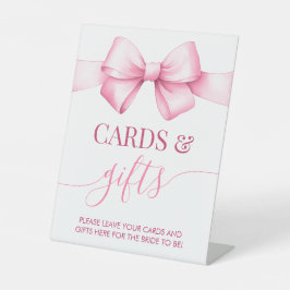 結び目ピンクリボンブライダル 台座サイン