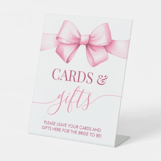 結び目ピンクリボンブライダル 台座サイン (正面)