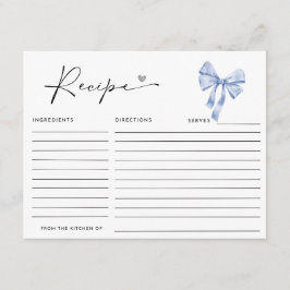 結び目ブライダルシャワーレシピ エンクロージャーカード