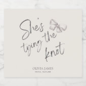 結び目ブライダルシャワー スパークリングワインラベル (シングルラベル)