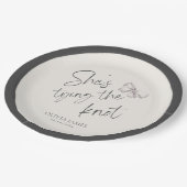 結び目ブライダルシャワー ペーパープレート (アングル)