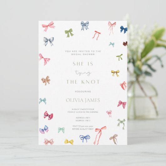 結び目ブライダルシャワー 招待状 (スタンド正面)