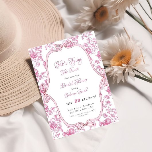 結び目ブライダルシャワー 招待状