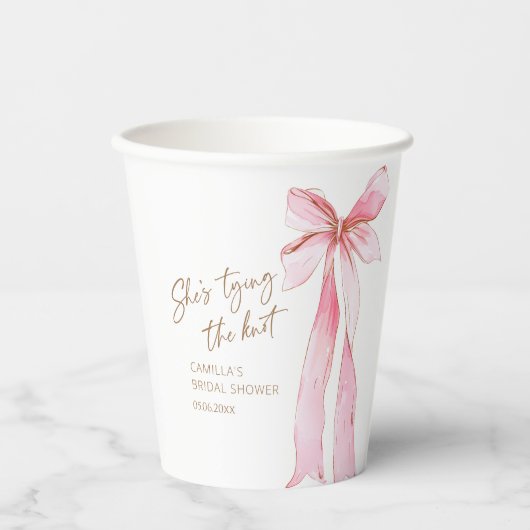 結び目ブライダルシャワー 紙コップ (正面)