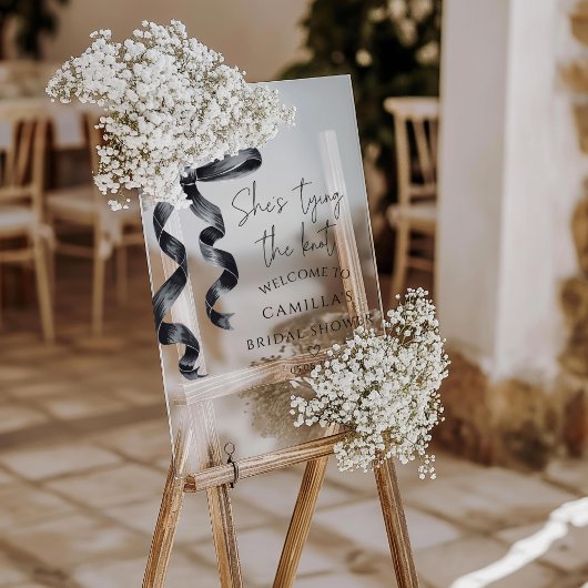 結び目ブラックボウブライダルへようこそ アクリルサイン