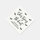 結び目ブラックボウブライダルシャワー スタンダードカクテルナプキン (角)