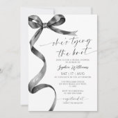 結び目ブラックボウブライダルシャワー 招待状 (正面)