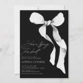 結び目ブラックボウブライダルシャワー 招待状 (正面)