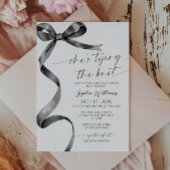 結び目ブラックボウブライダルシャワー 招待状