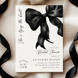 結び目ブラックボウブライダルシャワー 招待状