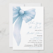 結び目ブルーボウブライダルシャワー 招待状 (正面)