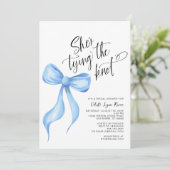 結び目ブルーボウブライダルシャワー 招待状 (スタンド正面)