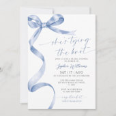 結び目ブルーボウブライダルシャワー 招待状 (正面)