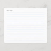 結び目ブルーボウブライダルレシピカード (裏面)