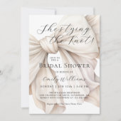 結び目ホワイトボウブライダルシャワー 招待状 (正面)