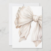 結び目ホワイトボウブライダルシャワー 招待状 (裏面)