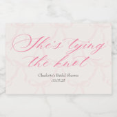 結び目ミニシャンパンラベルを結んでいる スパークリングワインラベル (シングルラベル)