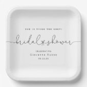 結び目ミニマルブライダルシャワー ペーパープレート (正面)