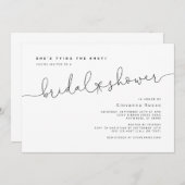 結び目ミニマルブライダルシャワー 招待状 (正面/裏面)