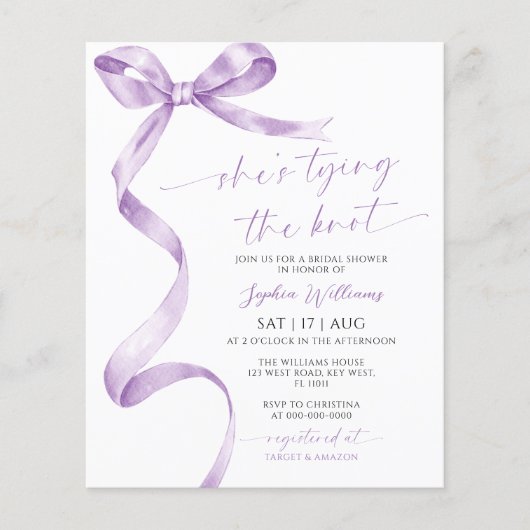 結び目ラベンダーボウブライダルシャワー (正面)