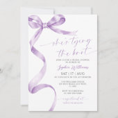結び目ラベンダーボウブライダルシャワー 招待状 (正面)