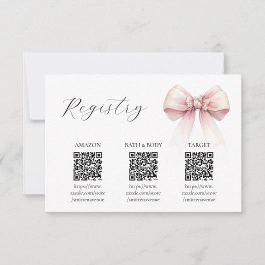 結び目レジストリ招待状挿入 出欠カード (正面)