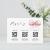 結び目レジストリ招待状挿入 出欠カード (スタンド正面)