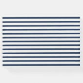 結び目ロープハート航海のネイビー&ホワイト ゲストブック (裏面)