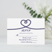 結び目ロープハートRSVPカー航海のドを結んでいる 出欠カード (スタンド正面)